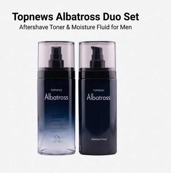 Topnews Albatross Duo Set – Aftershave Toner & Moisture Fluid for Men