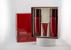 DeAGE Anti-Aging Skincare Set for Firmness & Radiance – deage red addition kit skin toner control cream emulsion 224