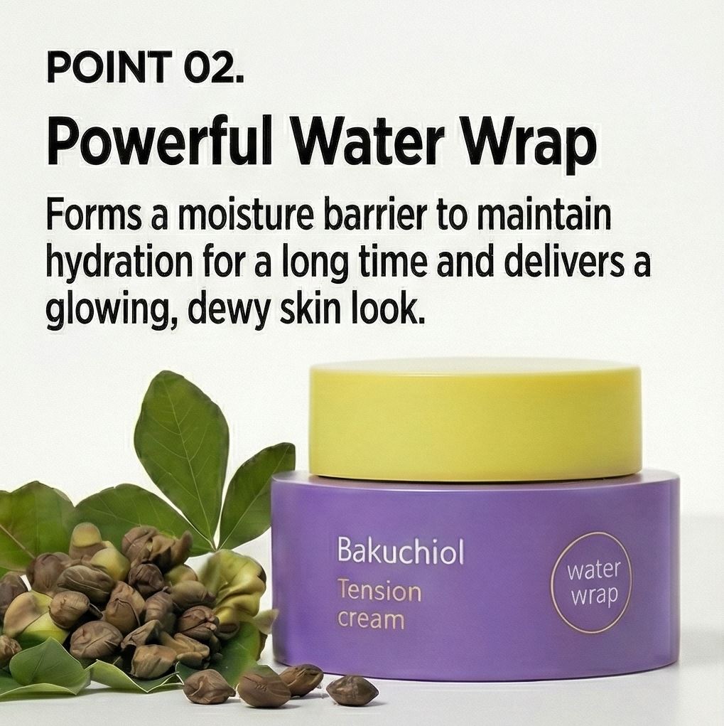 Bakuchiol Water Wrap Tension Cream – Anti-Aging & Deep Hydration