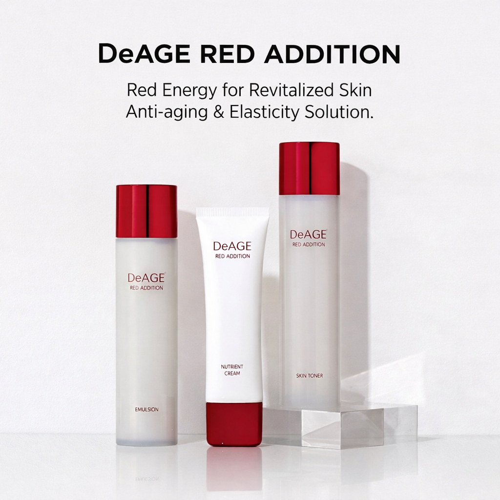 DeAGE Red Addition Classic Skin Care Set – Revitalizing Red Energy Care