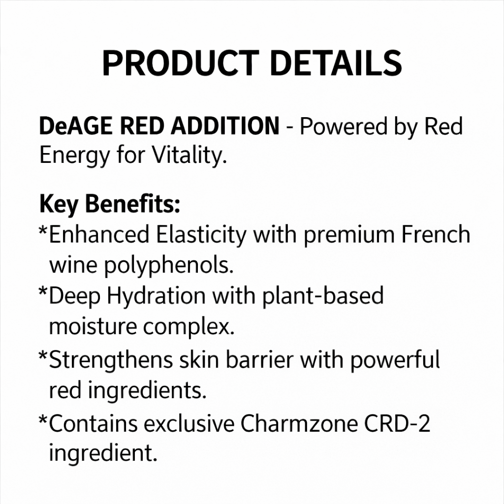DeAGE Red Addition Classic Skin Care Set – Revitalizing Red Energy Care