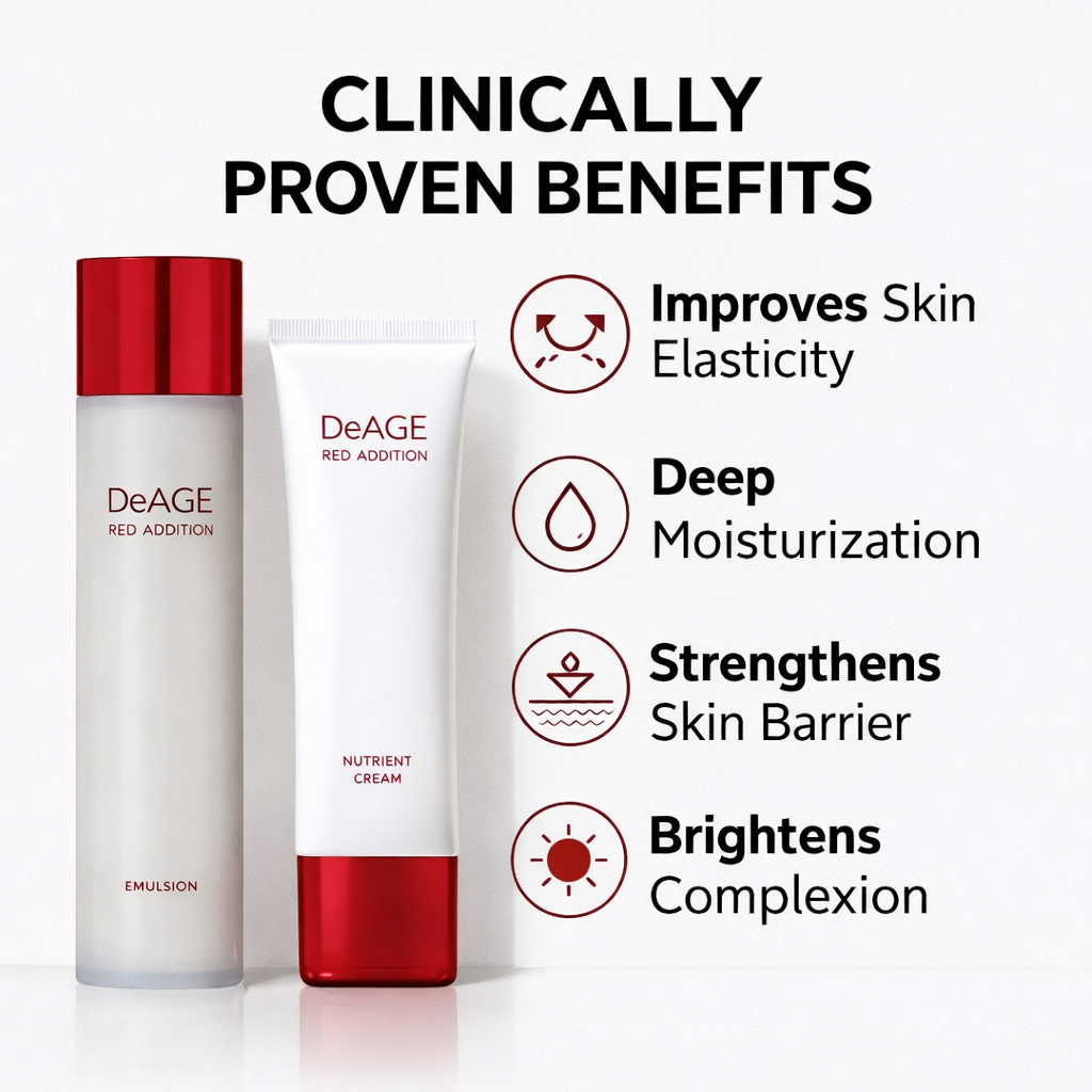 DeAGE Red Addition Classic Skin Care Set – Revitalizing Red Energy Care