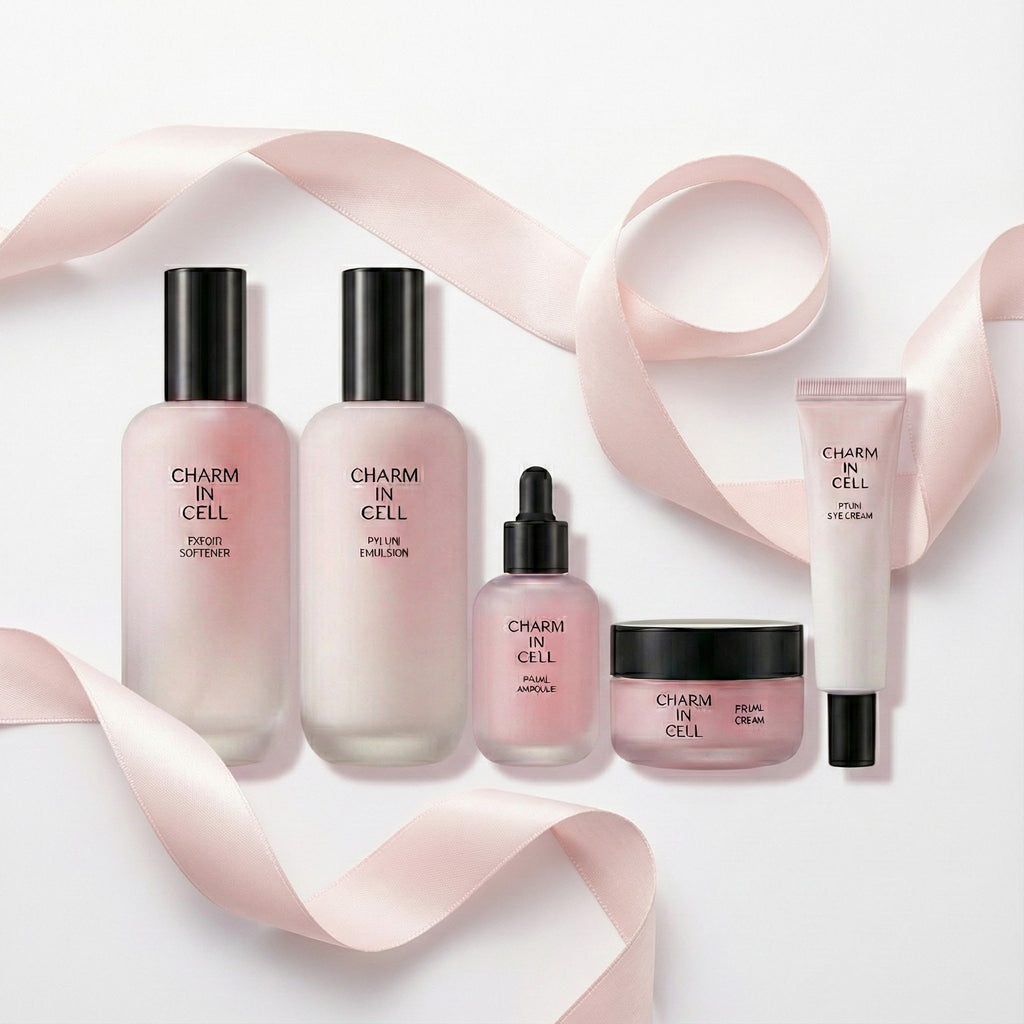 Charm in Cell Ritual Pink Line 5-Step Anti-Aging Skincare Set (Bundle)
