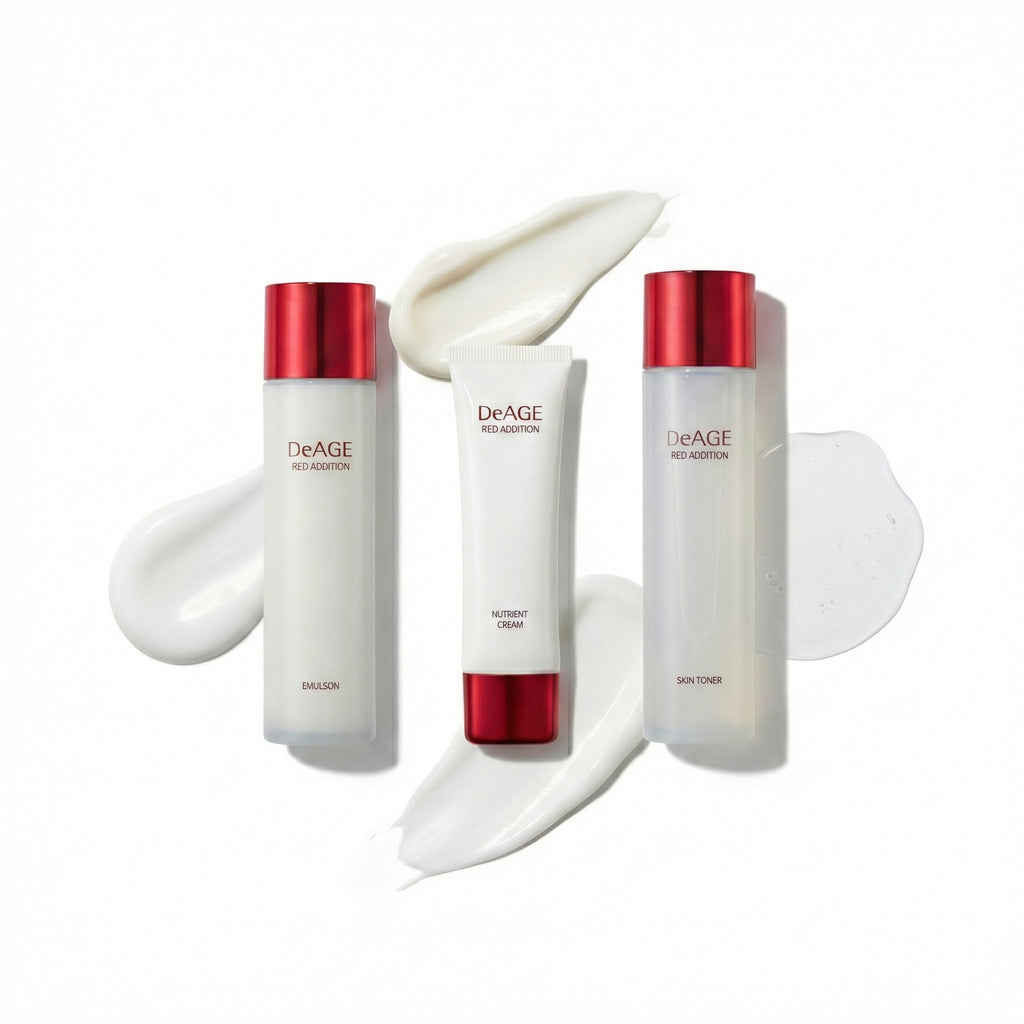 DeAGE Red Addition Classic Skin Care Set – Revitalizing Red Energy Care