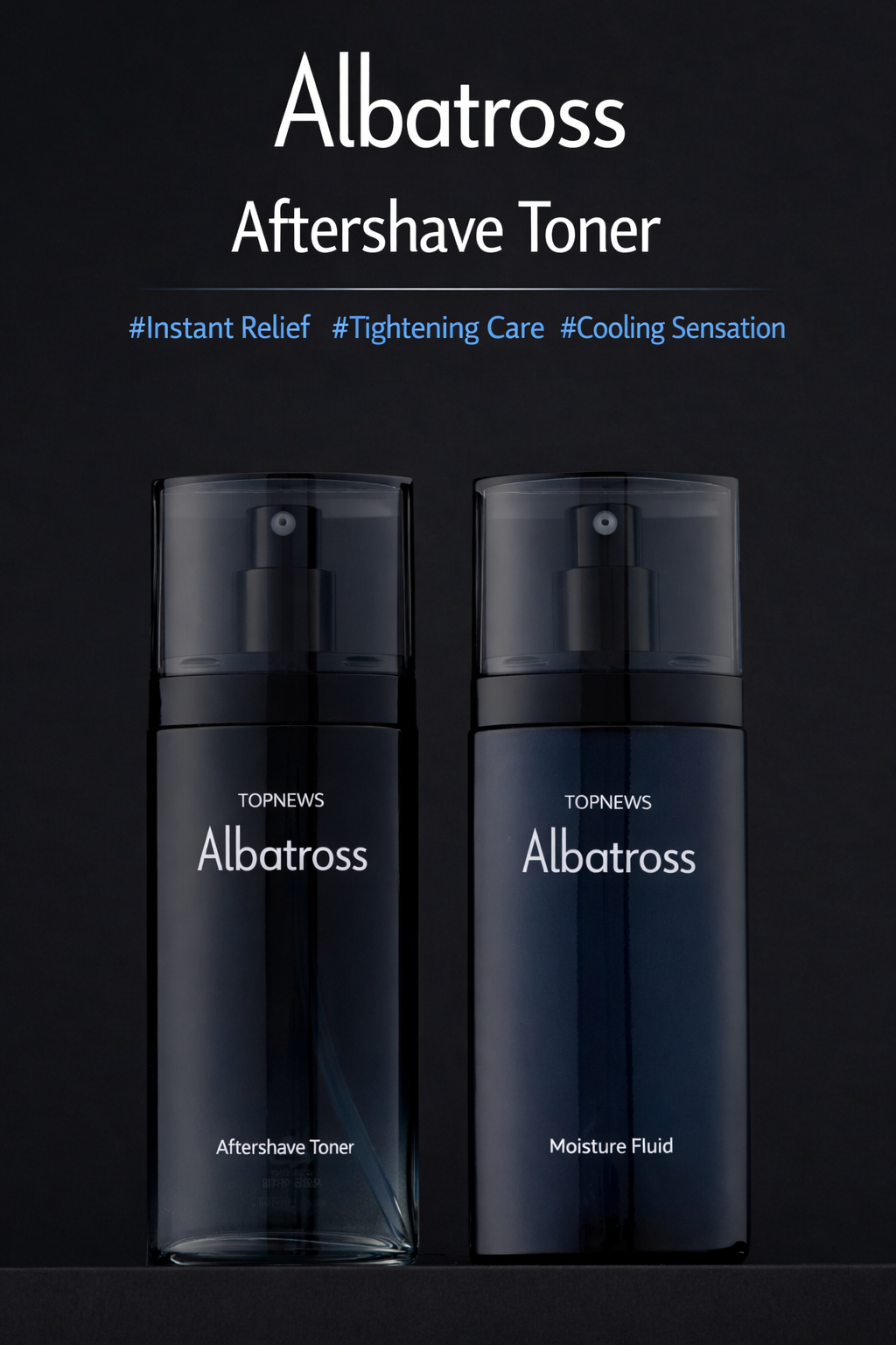 Topnews Albatross Duo Set – Aftershave Toner & Moisture Fluid for Men