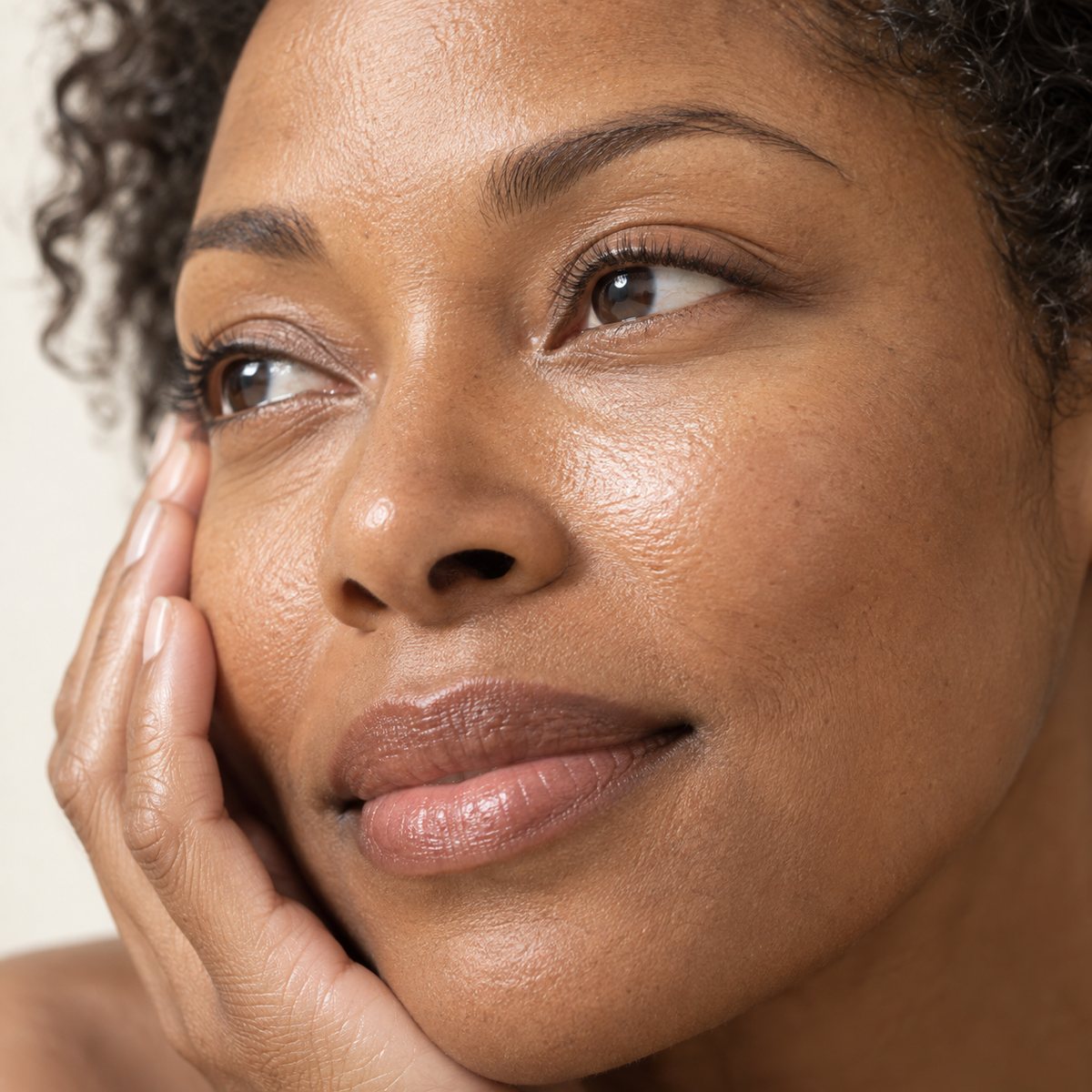 A brighter-looking eye area