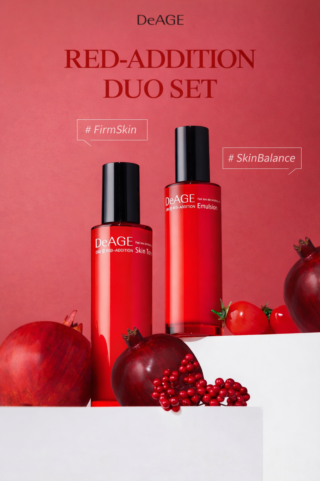 DeAGE Red-Addition Duo Set, Skin Toner + Emulsion