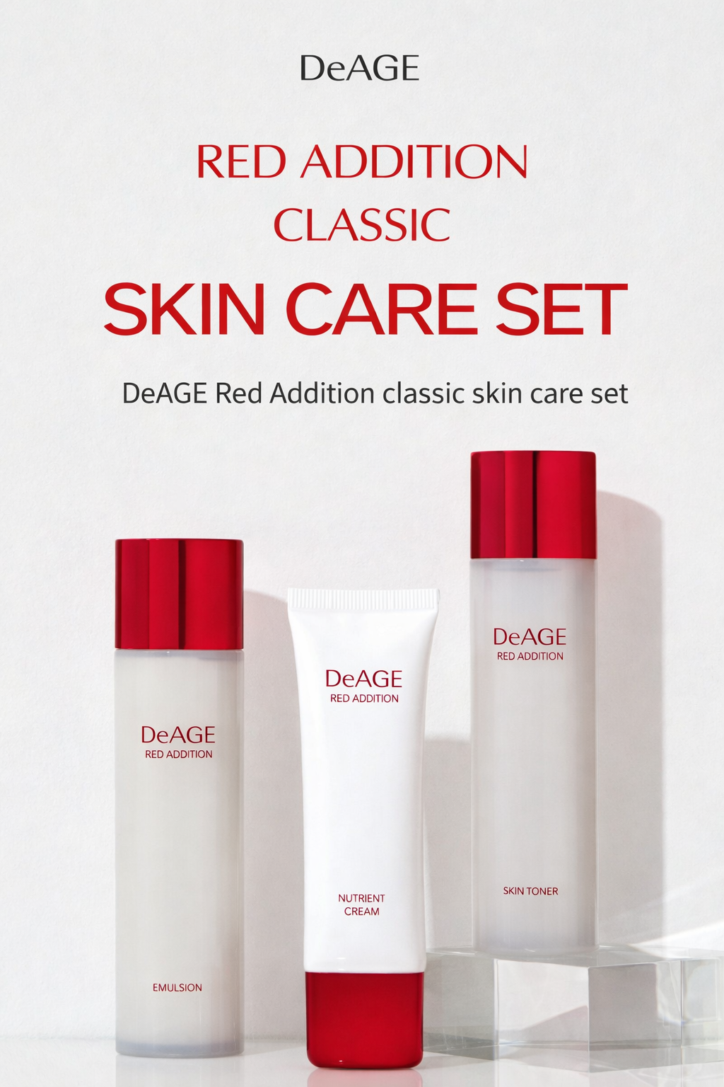DeAGE Red Addition Classic Skin Care Set – Revitalizing Red Energy Care