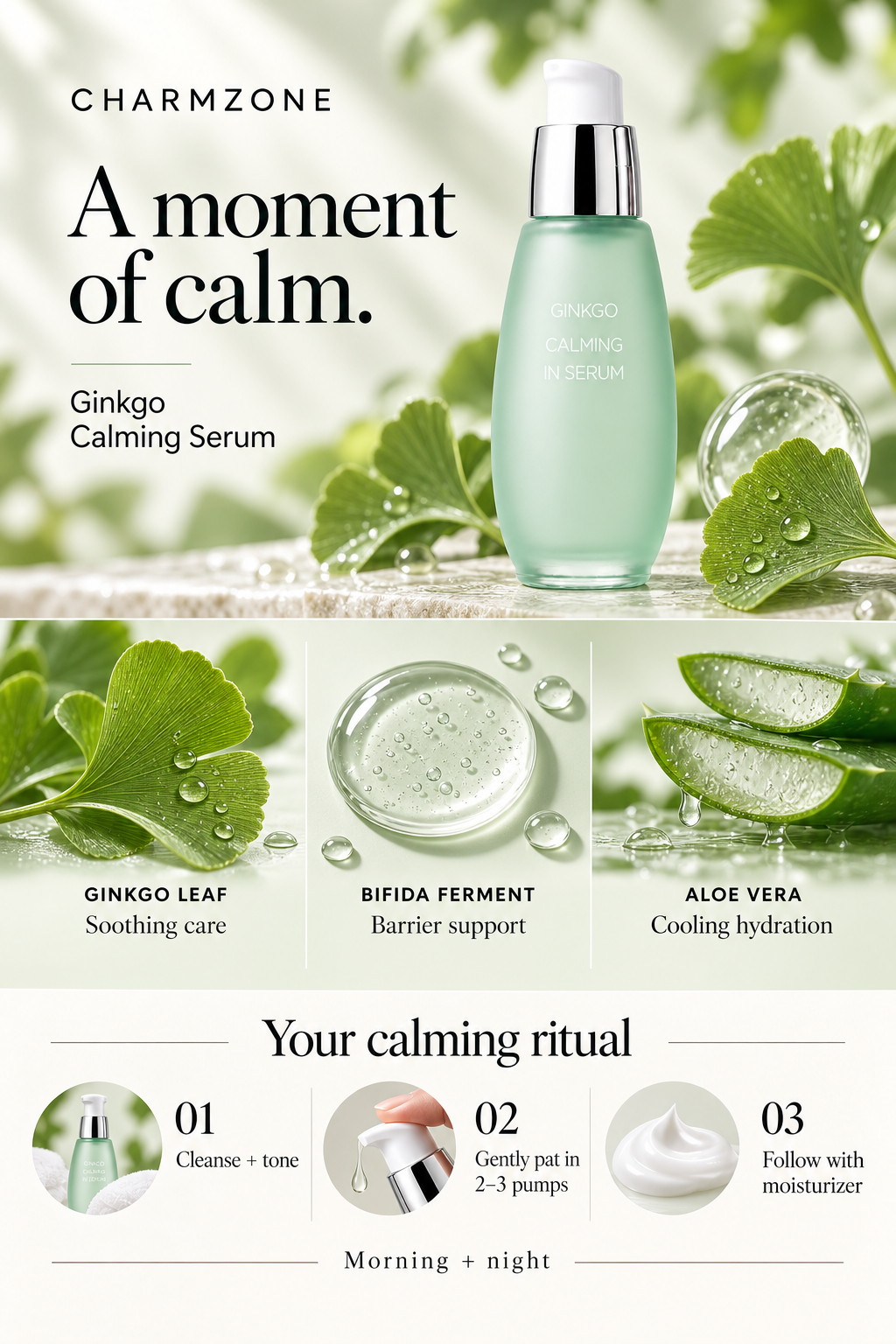 Ginkgo Calming Serum — part of the Sensitive Skin routine bundle