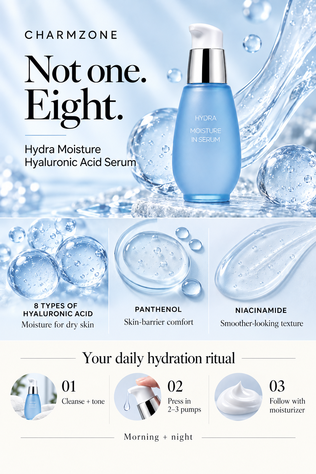 Hydra Moisture Hyaluronic Acid Serum — part of the Brightening routine bundle