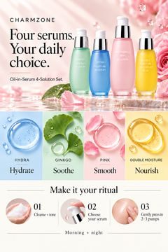 Oil-in-Serum 4-Solution Set — A+ product benefits and routine — September 2026