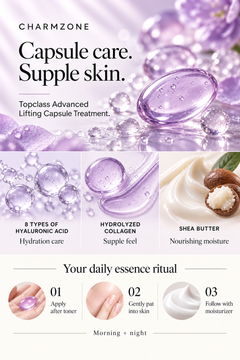 Topclass Advanced Lifting Capsule Treatment — A+ product benefits and routine — September 2026
