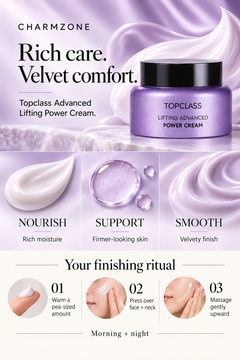 Topclass Advanced Lifting Power Cream — A+ product benefits and routine — September 2026