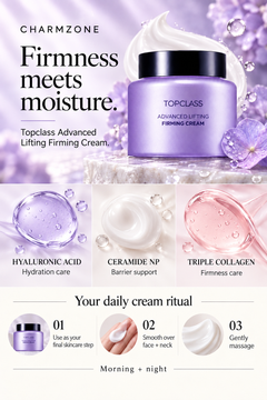 Topclass Advanced Lifting Firming Cream — A+ product benefits and routine — September 2026